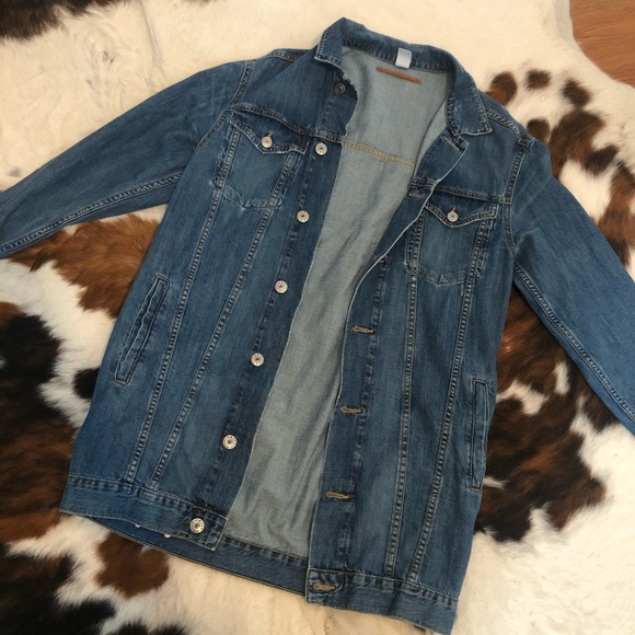 h&m long jean jacket
